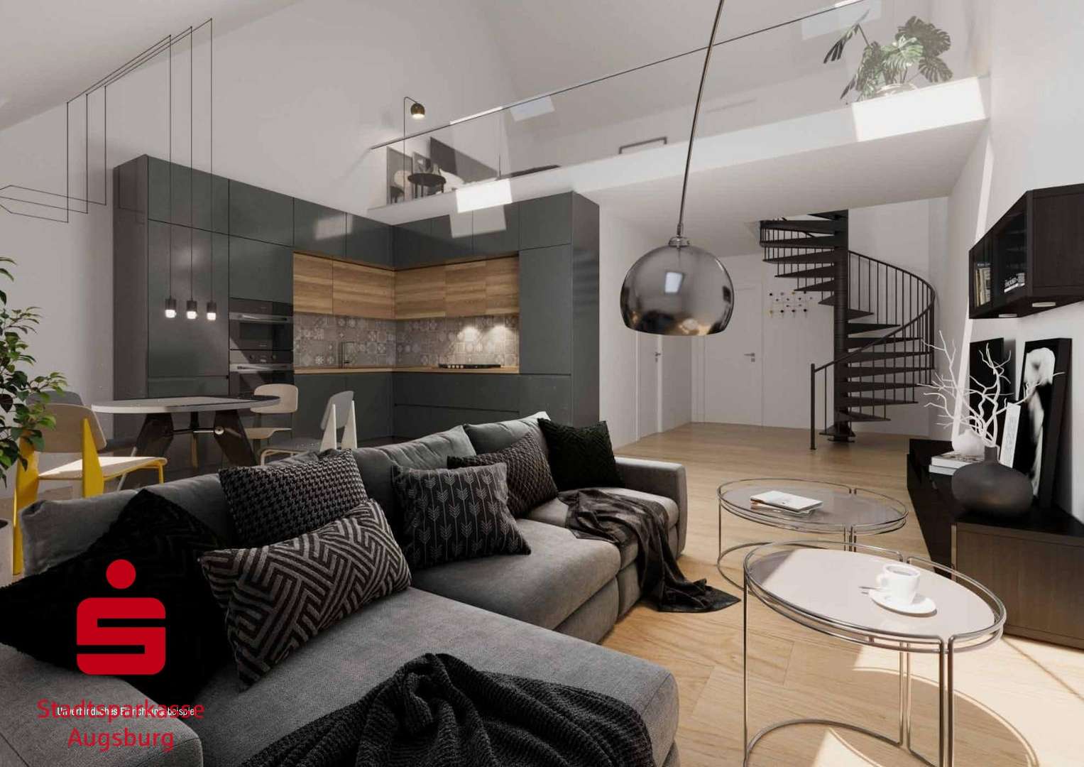 Einrichtungsbeispiel - Maisonette-Wohnung in 86199 Augsburg mit 50m² kaufen