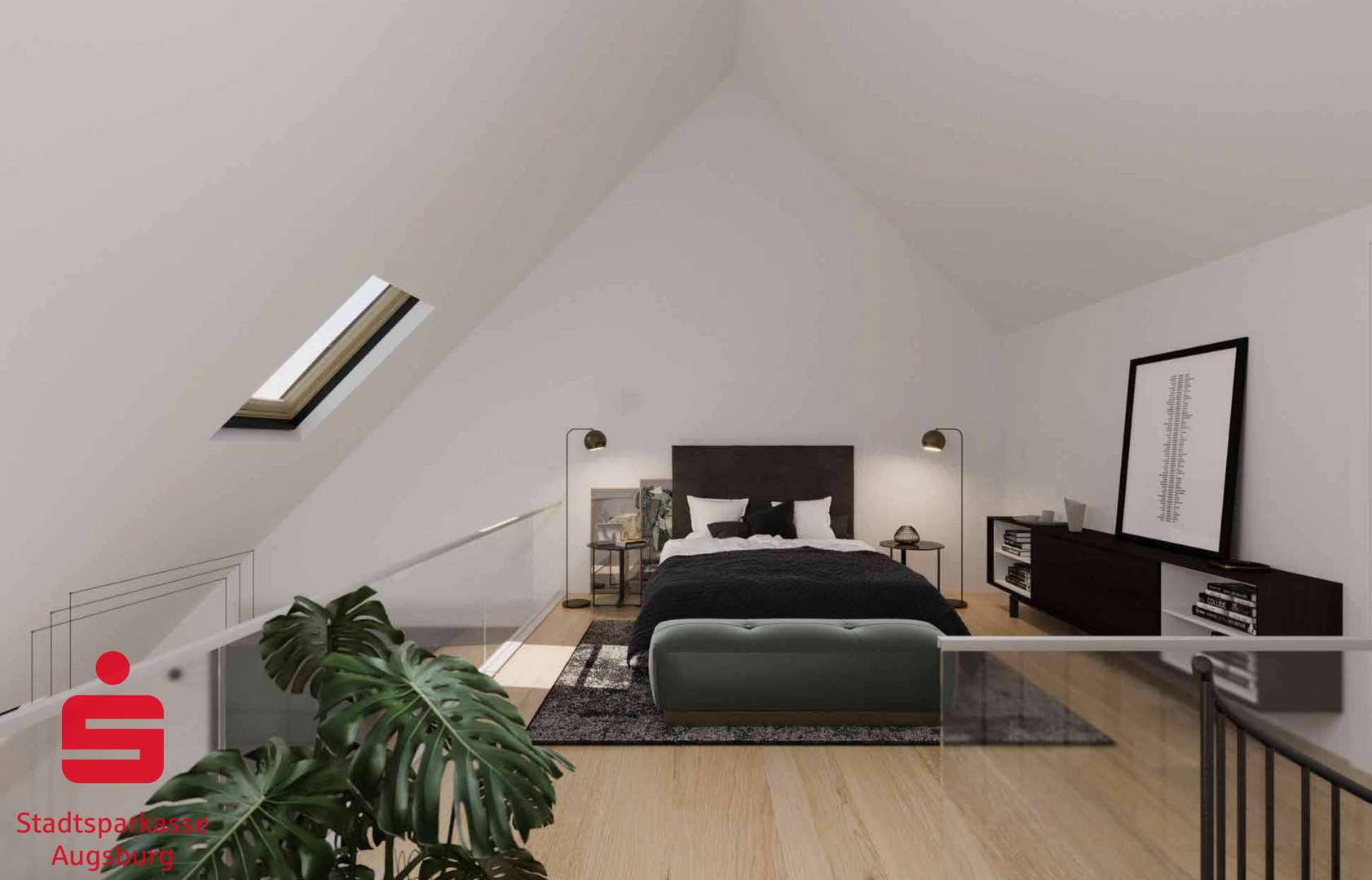 Schlafzimmer - Maisonette-Wohnung in 86199 Augsburg mit 58m² kaufen