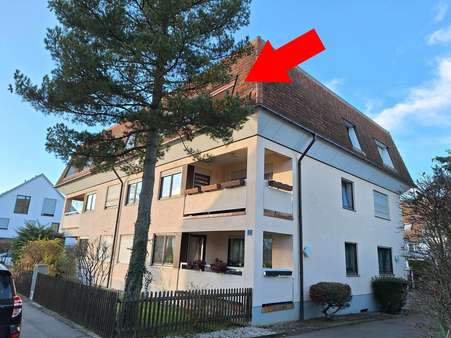 Außenansicht - Dachgeschosswohnung in 86551 Aichach mit 84m² kaufen