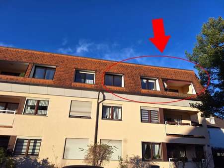 Außenansicht - Dachgeschosswohnung in 86551 Aichach mit 84m² kaufen