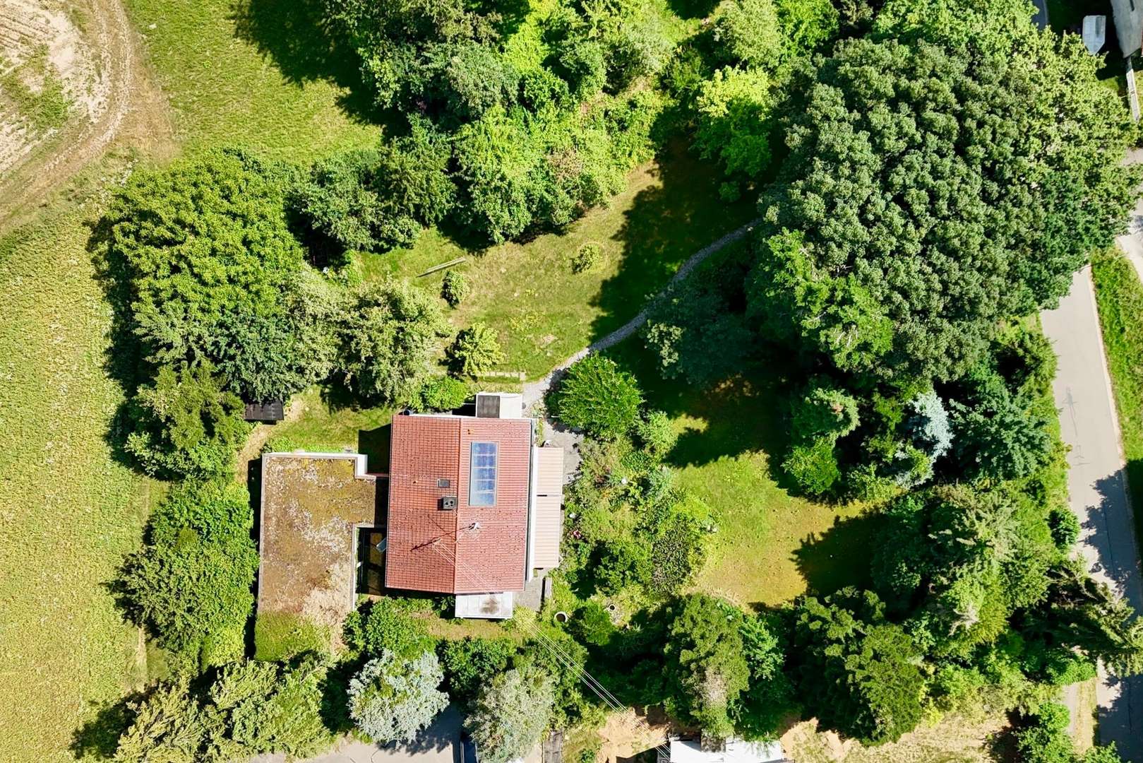 Ansicht von oben - Einfamilienhaus in 86561 Aresing mit 207m² kaufen