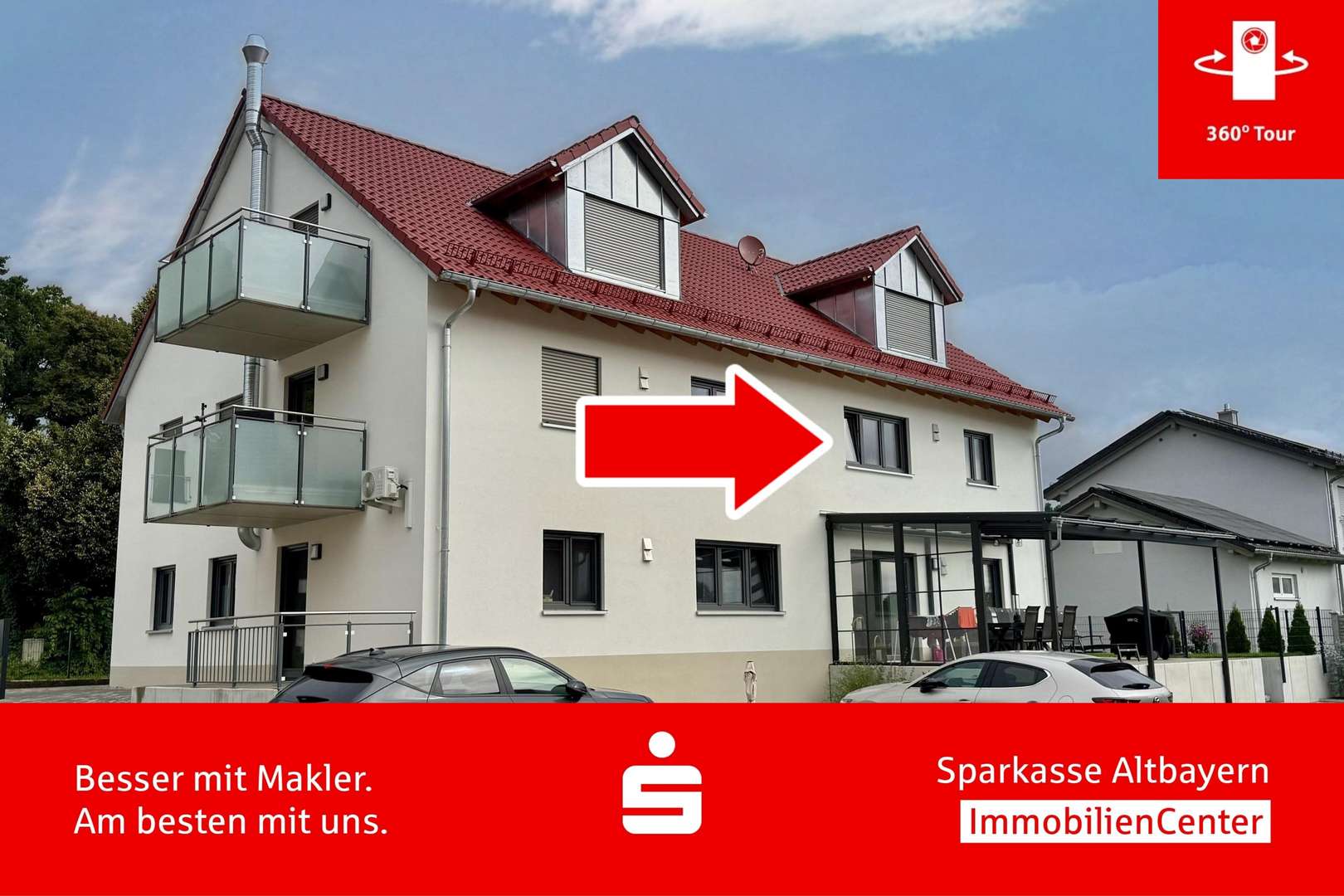 Ansicht Süd - Etagenwohnung in 86558 Hohenwart mit 75m² mieten