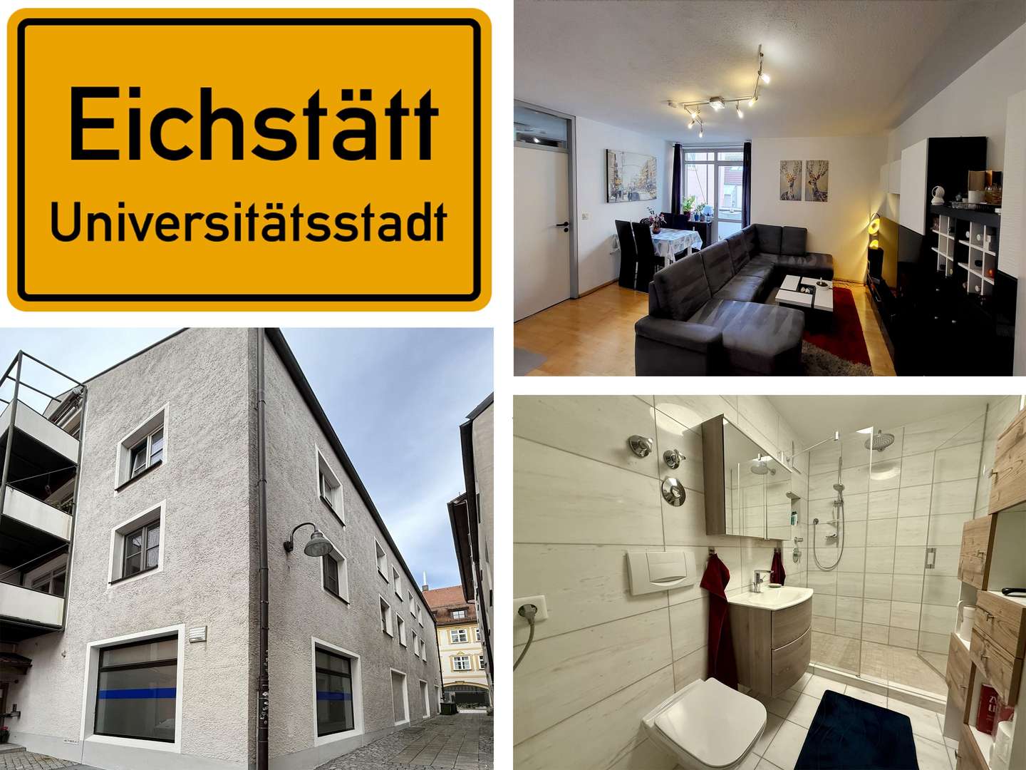 Ansichten & Ortsschild Ansichten & Ortsschild - Etagenwohnung in 85072 Eichstätt mit 64m² kaufen