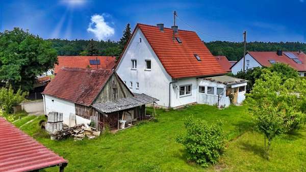 Süd-/Westansicht Süd-/Westansicht - Einfamilienhaus in 86666 Burgheim mit 119m² kaufen