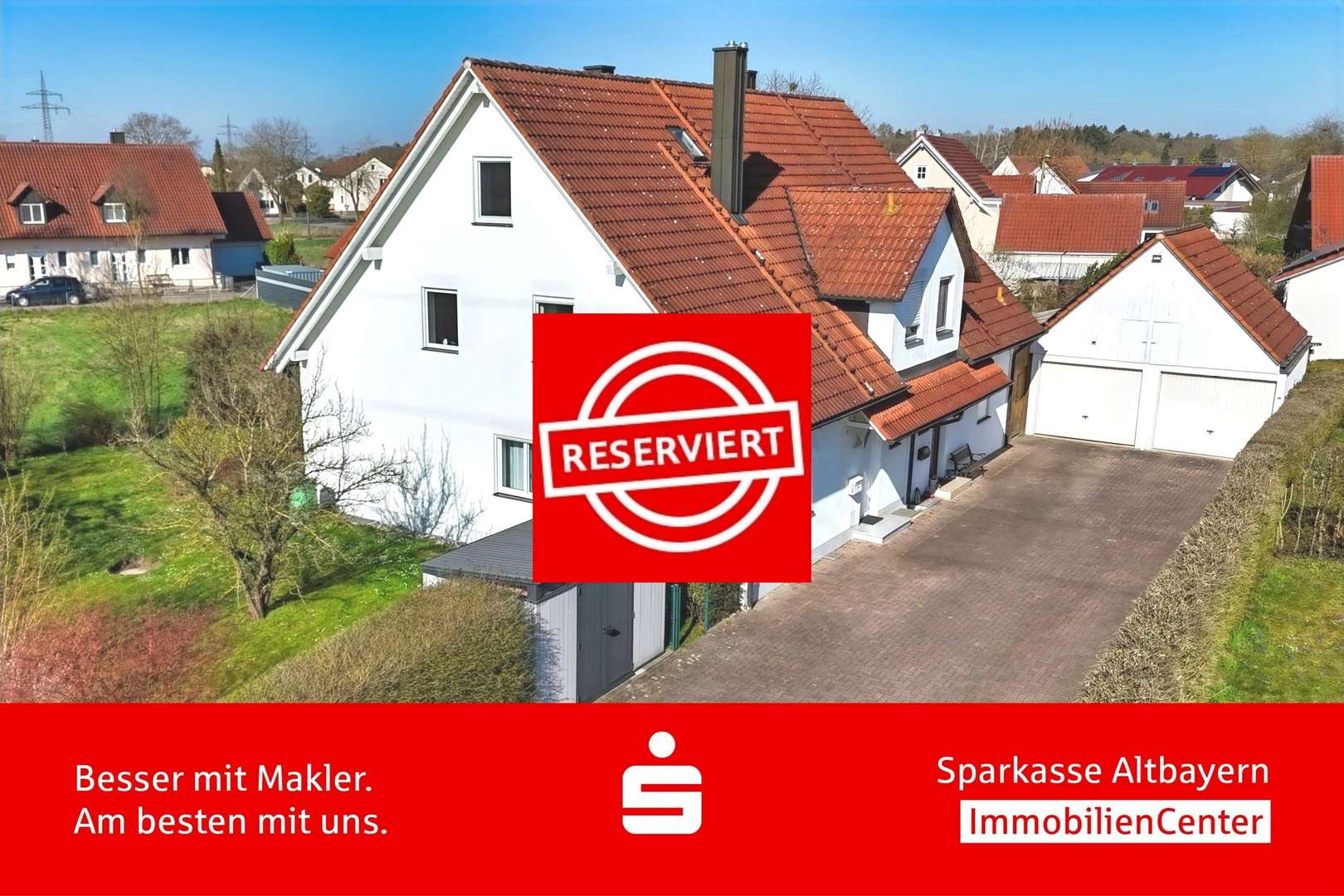 Luftaufnahme Luftaufnahme - Doppelhaushälfte in 86706 Weichering mit 118m² kaufen