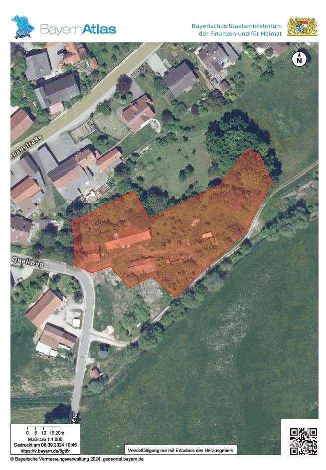 Luftansicht Bayernatlas - Grundstück in 86687 Kaisheim mit 5176m² kaufen