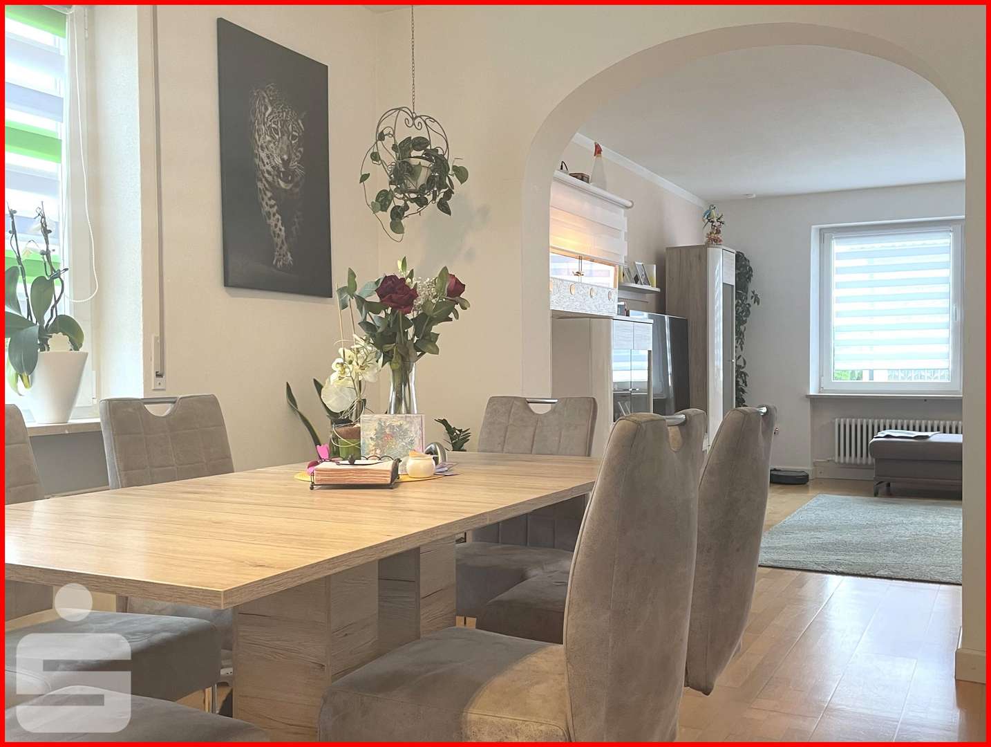 Essbereich mit Durchgang zum Wohnzimmer - Etagenwohnung in 89407 Dillingen mit 127m² kaufen