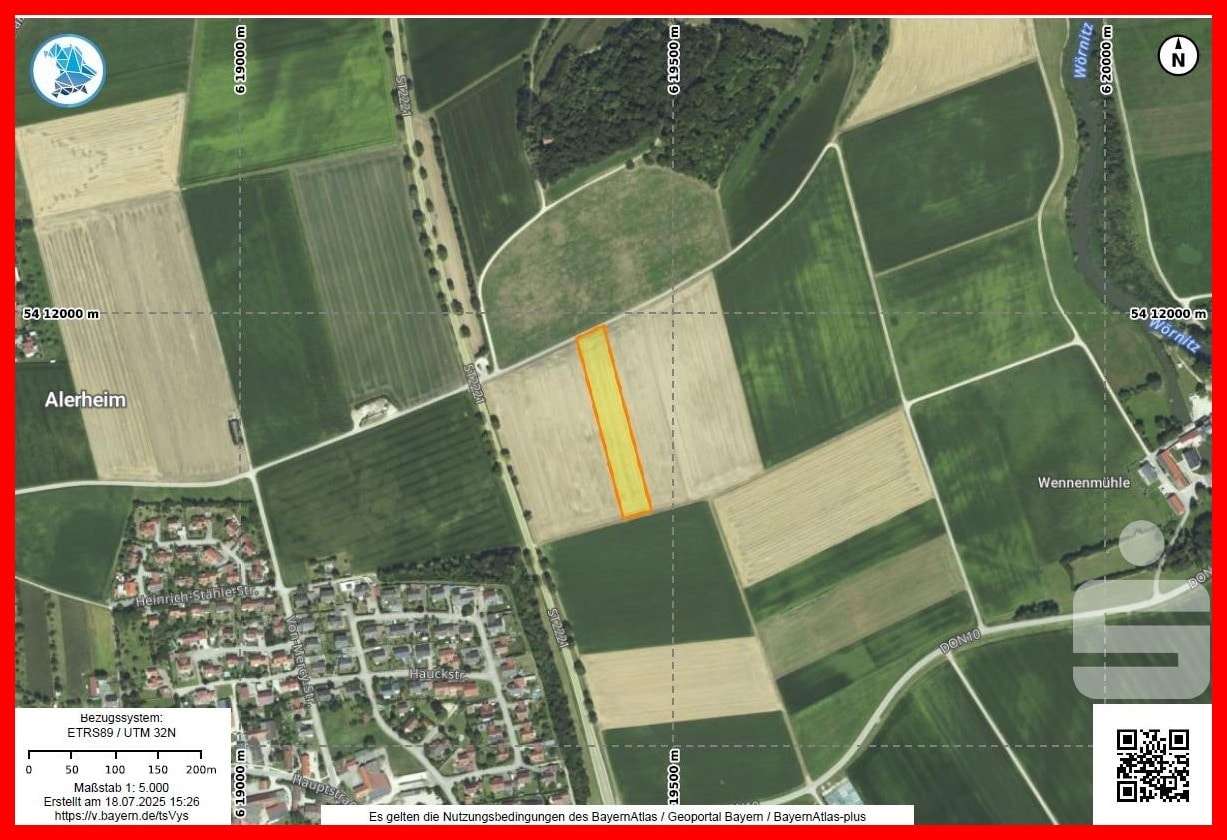 Ausschnitt - Grundstück in 86733 Alerheim mit 7329m² kaufen