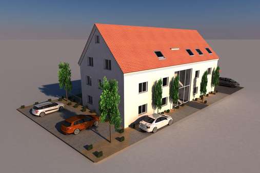 Außenansicht Südost Außenansicht Südost - Etagenwohnung in 86690 Mertingen mit 81m² kaufen