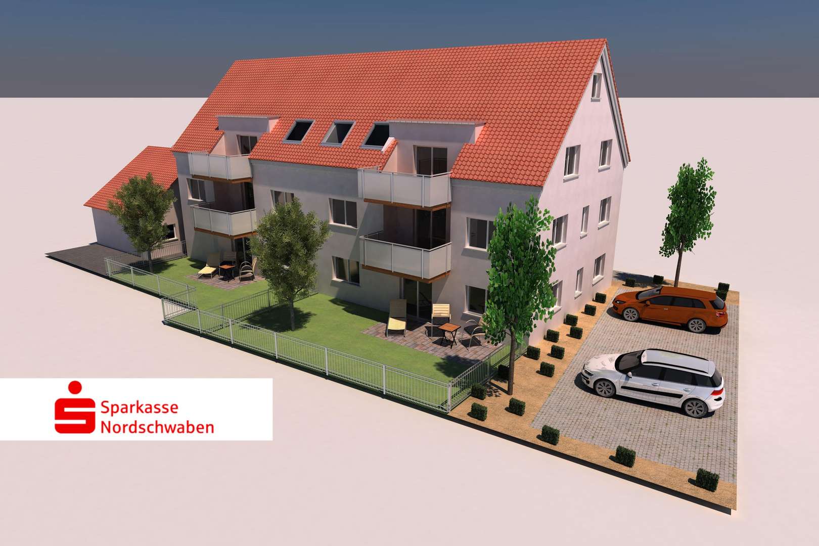 Außenansicht Südwest Außenansicht Südwest - Etagenwohnung in 86690 Mertingen mit 81m² kaufen
