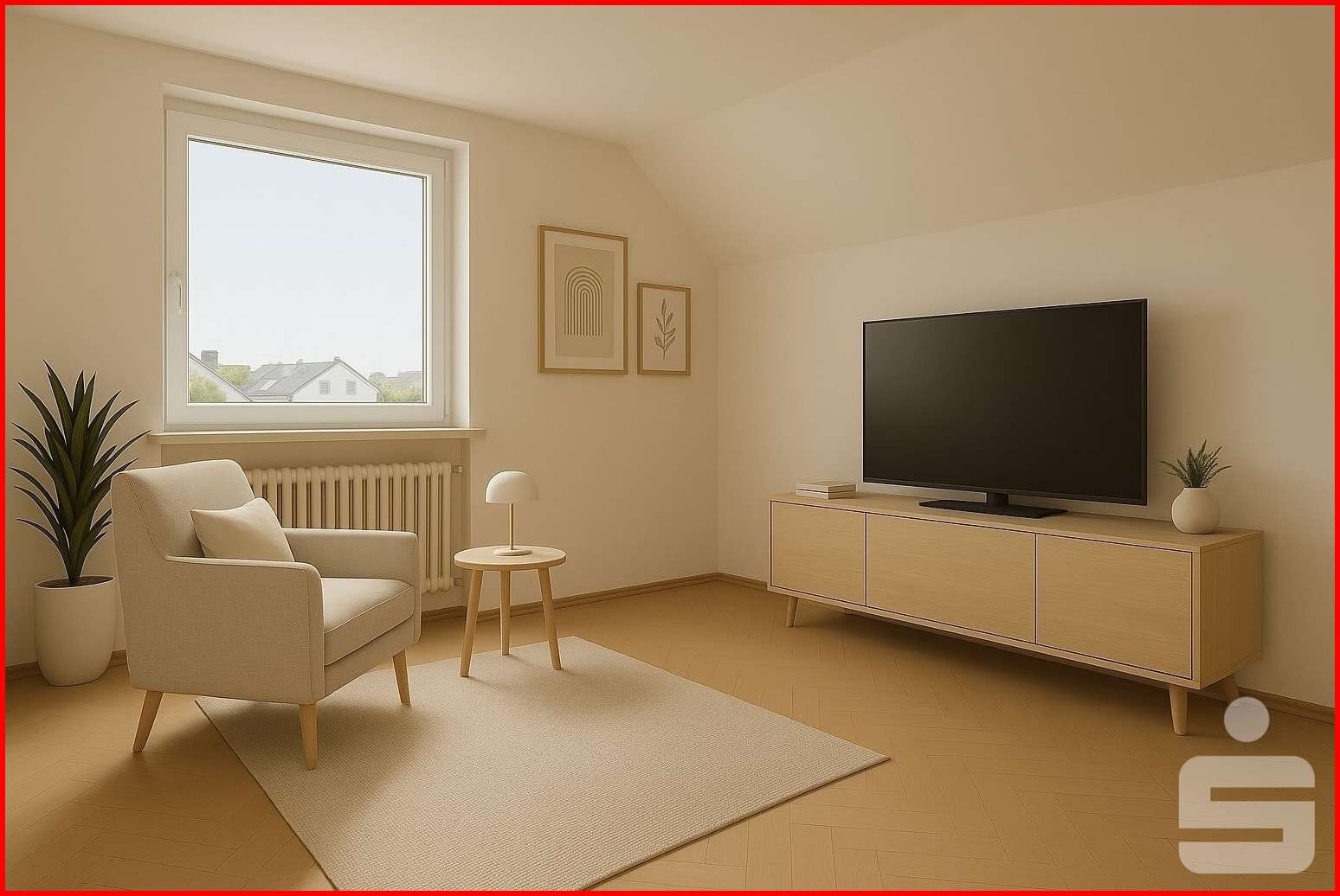 Beispielbild Wohnzimmer Beispielbild Wohnzimmer - Dachgeschosswohnung in 89415 Lauingen mit 71m² kaufen