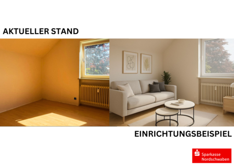 Wohnbereich Wohnbereich - Dachgeschosswohnung in 89415 Lauingen mit 71m² kaufen