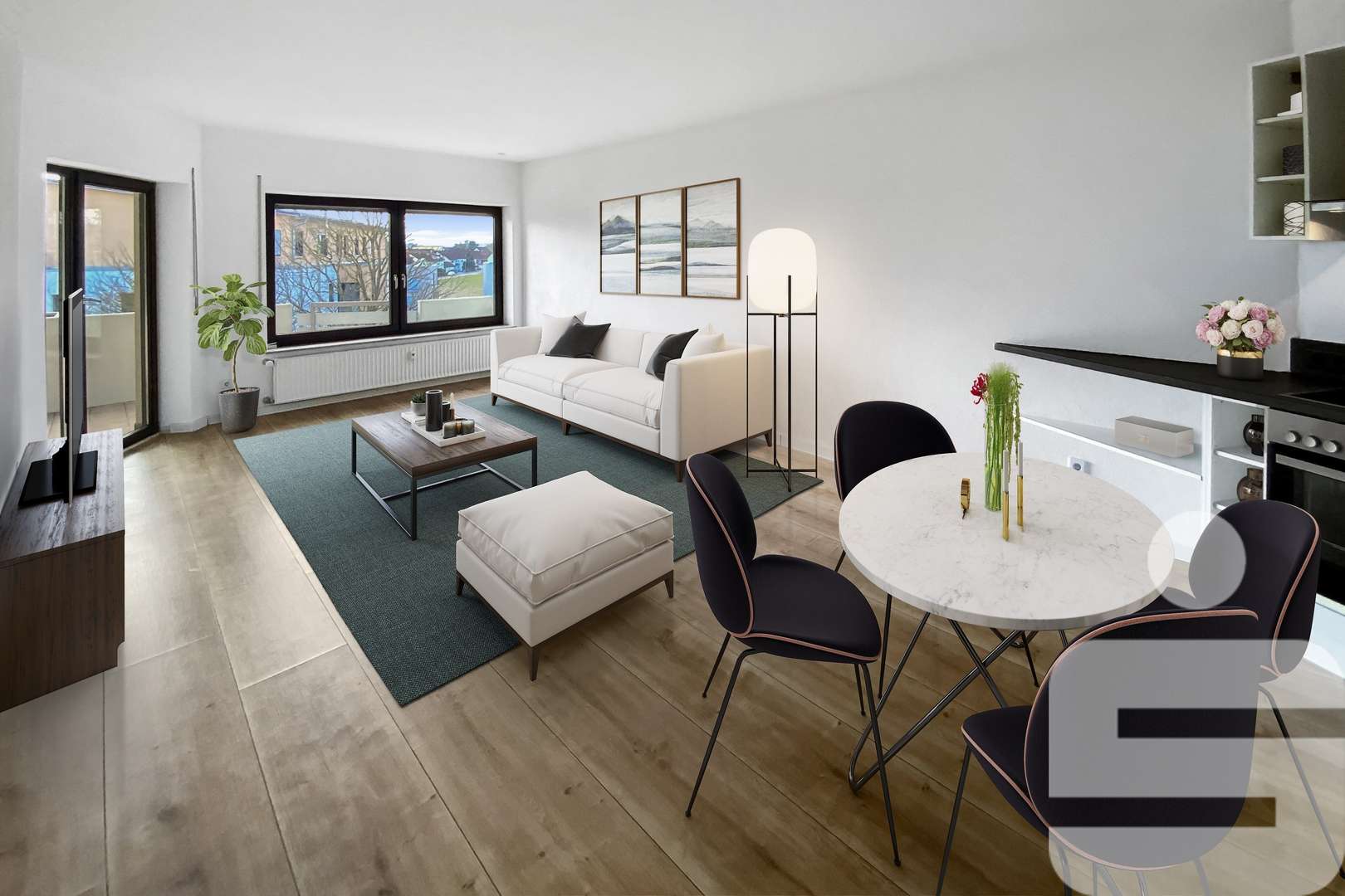 Wohnbereich Einrichtungsidee - Etagenwohnung in 89160 Dornstadt mit 59m² kaufen