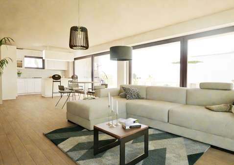 Wohnzimmer Visualisierung Wohnzimmer Visualisierung - Etagenwohnung in 89287 Bellenberg mit 110m² kaufen