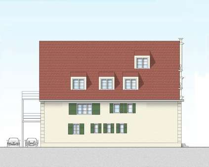 Hausansicht Süden - Erdgeschosswohnung in 89264 Weißenhorn mit 68m² kaufen