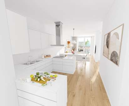Visualisierung Küche - Etagenwohnung in 89081 Ulm mit 61m² kaufen