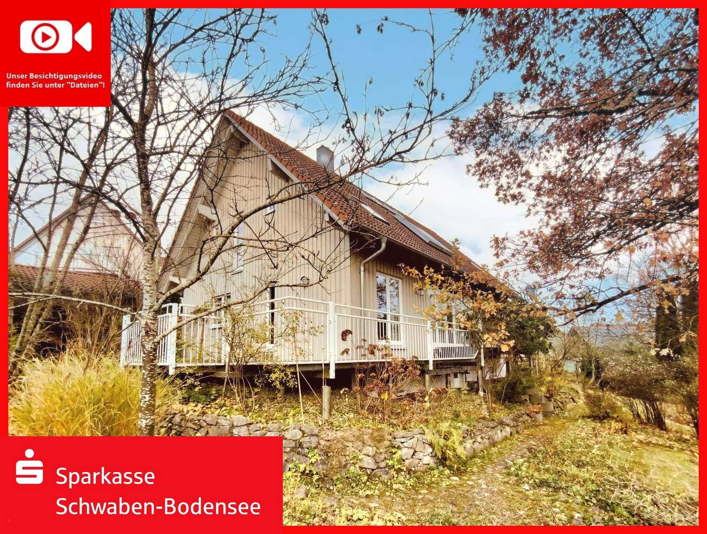 Südostansicht/Rundumterrasse - Einfamilienhaus in 86519 Wiesenbach mit 179m² kaufen