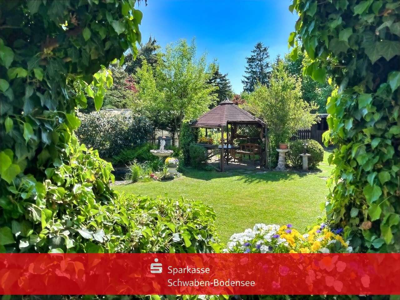 Ausblick in den Garten Ausblick in den Garten - Doppelhaushälfte in 86836 Untermeitingen mit 174m² kaufen