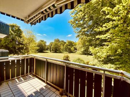Balkonausblick Südwest - Erdgeschosswohnung in 86381 Krumbach mit 95m² kaufen