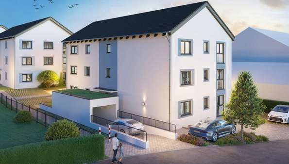 Visualisierung Ansicht Nord-Ost Visualisierung Ansicht Nord-Ost - Erdgeschosswohnung in 86316 Friedberg mit 70m² kaufen