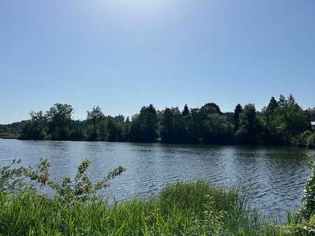 Blick auf den Weiher vom Garte - Erdgeschosswohnung in 88138 Weißensberg mit 135m² kaufen