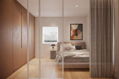 Schlafzimmer - Etagenwohnung in 87616 Marktoberdorf mit 45m² kaufen