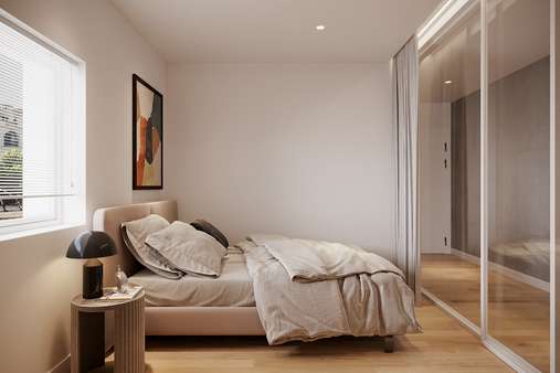 Schlafzimmer - Etagenwohnung in 87616 Marktoberdorf mit 45m² kaufen