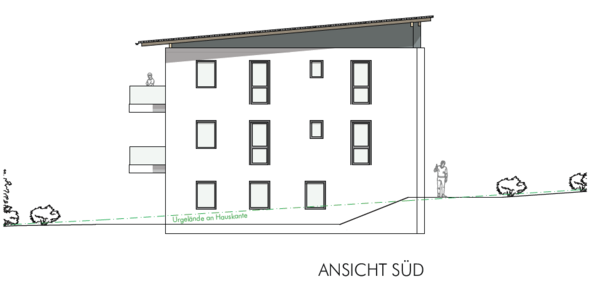 Ansicht Süd - Etagenwohnung in 94538 Fürstenstein mit 85m² kaufen