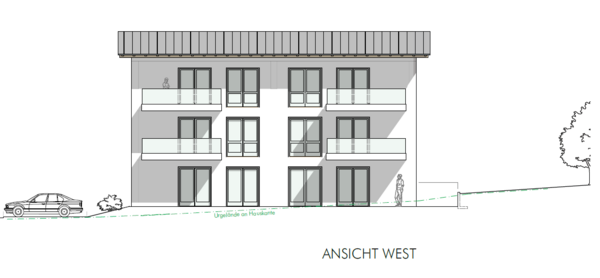 Ansicht West - Etagenwohnung in 94538 Fürstenstein mit 85m² kaufen