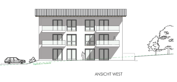 Ansicht West Haus 1 - Etagenwohnung in 94538 Fürstenstein mit 85m² kaufen