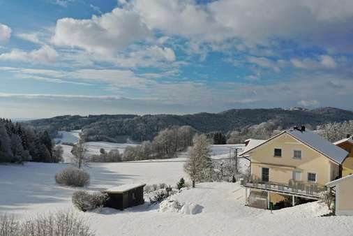 Ansicht Süd-Ost mit Terrasse - Einfamilienhaus in 94065 Waldkirchen mit 214m² kaufen