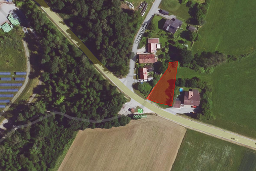 Lagedarstellung - Parzelle: © Bayerische Vermessungsverwaltung 2024 - Grundstück in 94532 Außernzell mit 915m² kaufen