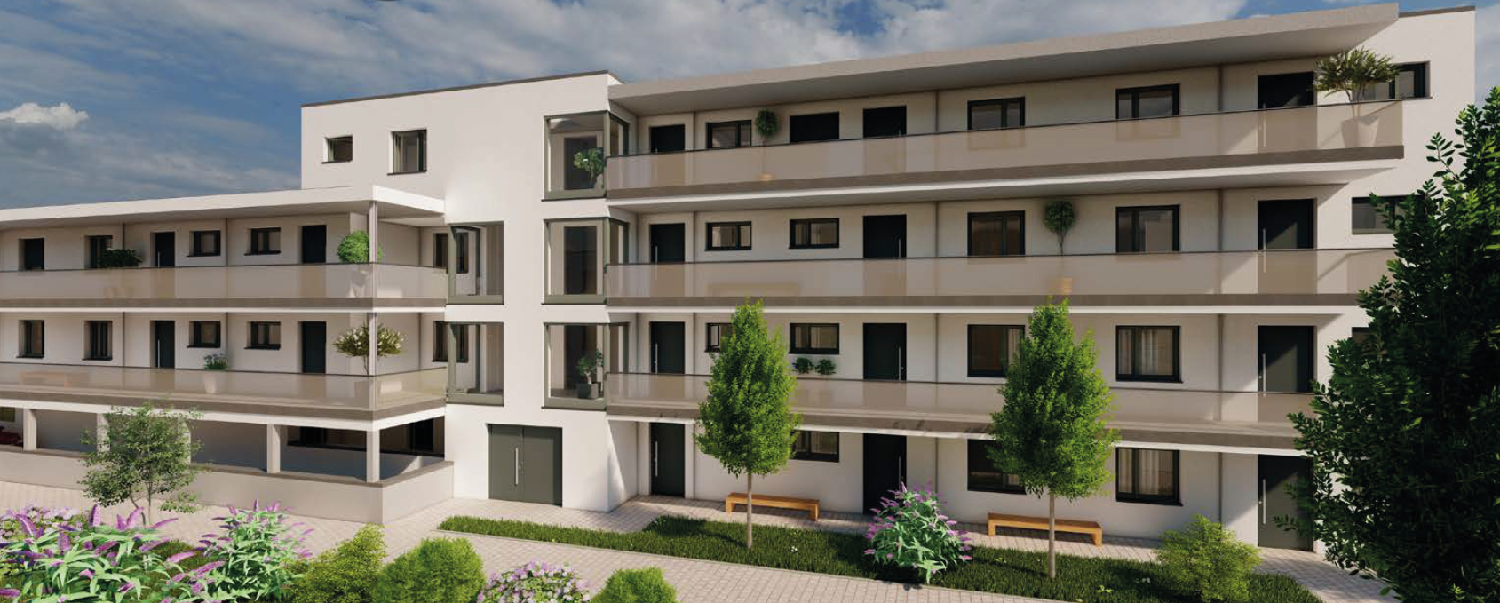 Außenansicht Wohnanlage - Etagenwohnung in 94469 Deggendorf mit 82m² kaufen