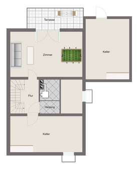 Grundriss Untergeschoss - Doppelhaushälfte in 94405 Landau mit 145m² kaufen