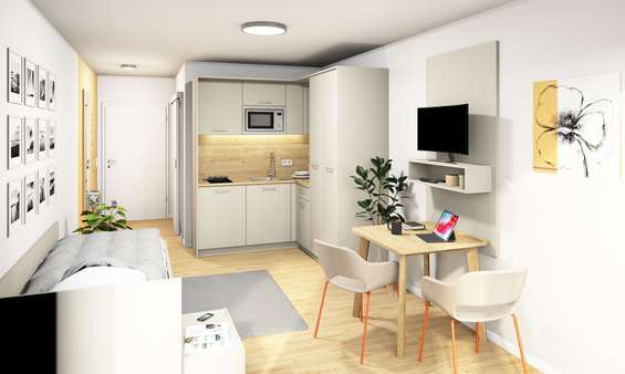 Apartment Visualisierung Apartment Visualisierung - Erdgeschosswohnung in 80939 München mit 22m² kaufen