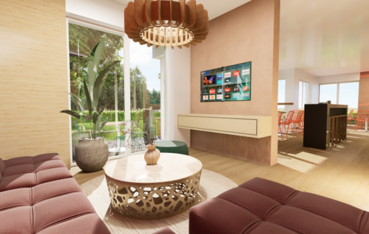Community Lounge Visualisierung - Appartement in 80939 München mit 22m² kaufen