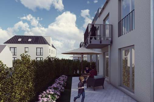 Visualisierung Terassen und Balkone - Erdgeschosswohnung in 84036 Landshut mit 140m² kaufen