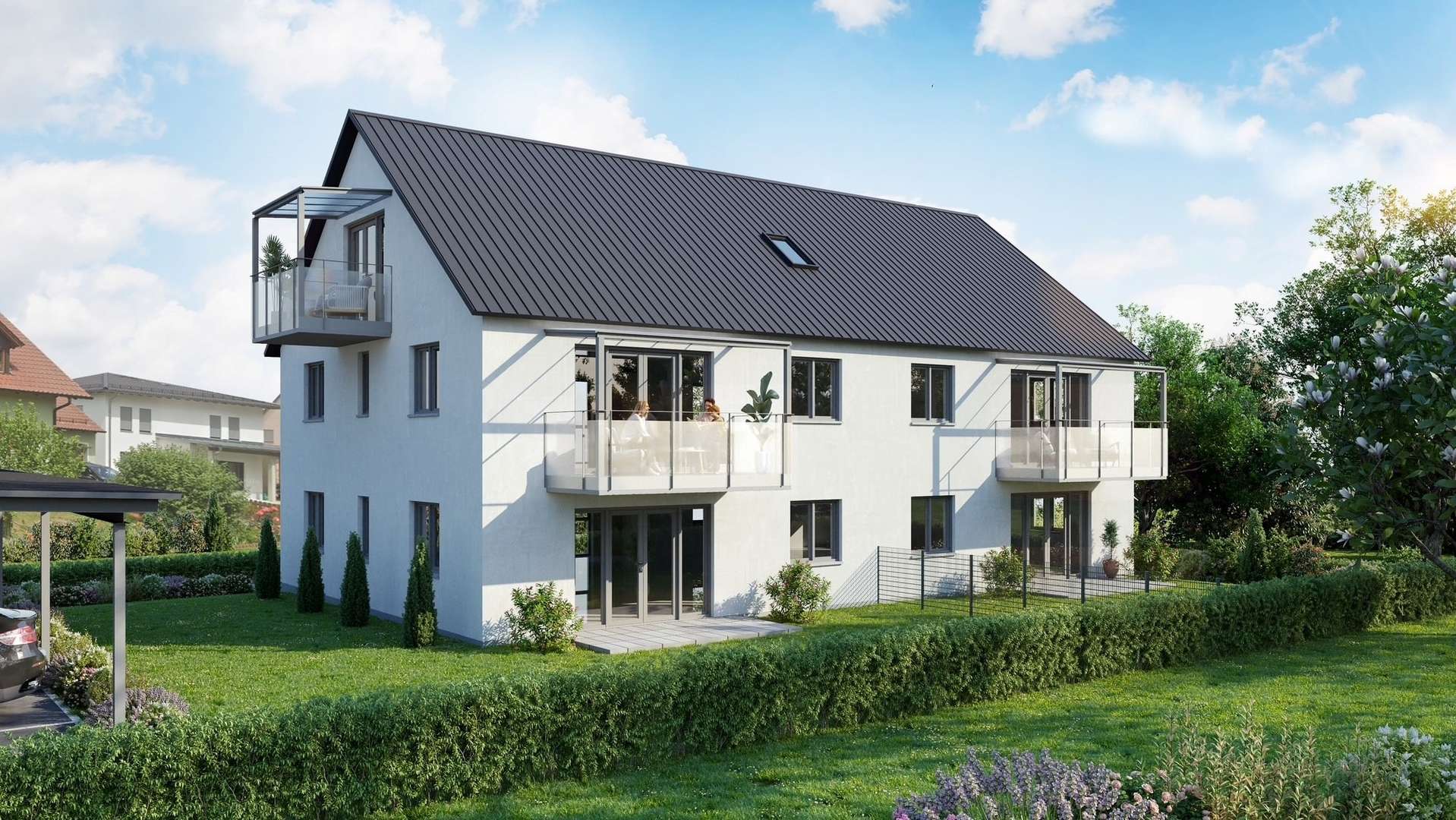 Ansicht von Süden Ansicht von Süden - Dachgeschosswohnung in 84069 Schierling mit 48m² kaufen