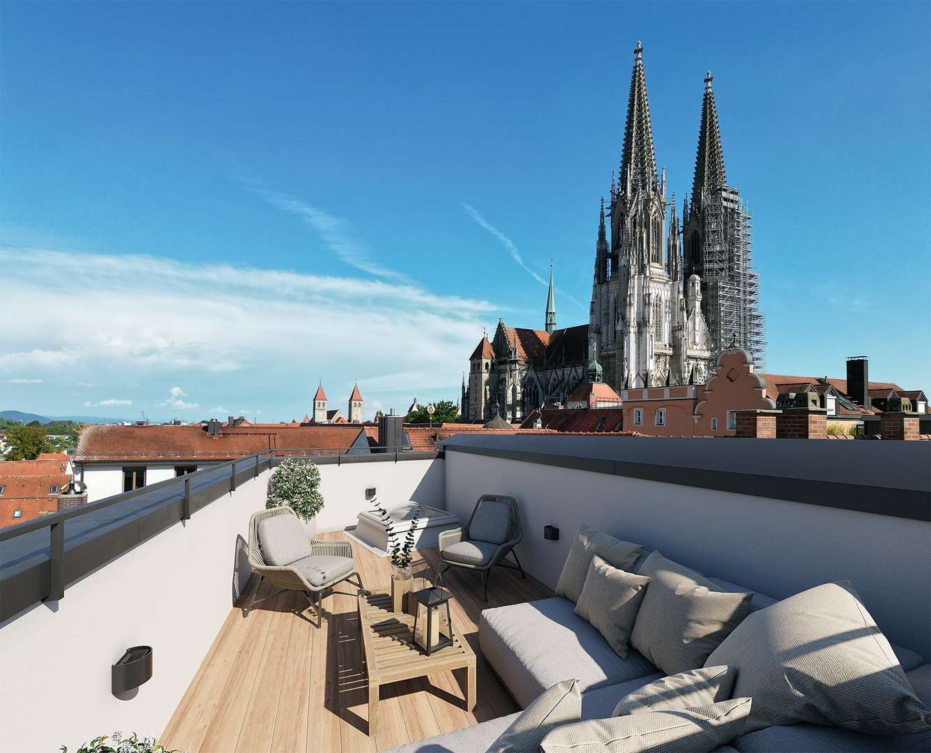 Dachterrasse - Erdgeschosswohnung in 93047 Regensburg mit 75m² kaufen