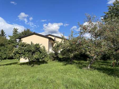 Garten mit Westansicht der Immobilie Garten mit Westansicht der Immobilie - Einfamilienhaus in 93346 Ihrlerstein mit 146m² kaufen