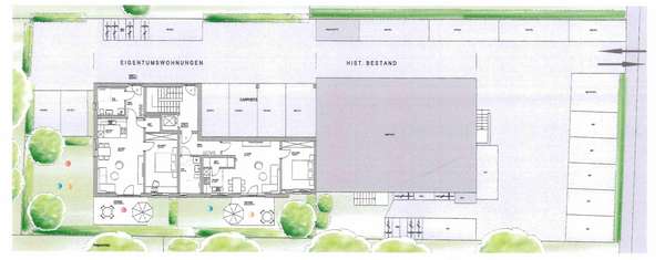 Übersichtsplan Grundstück Übersichtsplan Grundstück - Erdgeschosswohnung in 93342 Saal mit 64m² kaufen