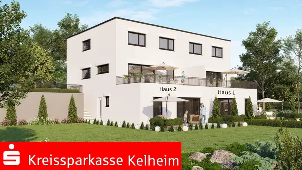 Neubau-Doppelhaushälfte in Ihrlerstein - KfW 40 plus - Modern und energiesparsam!
