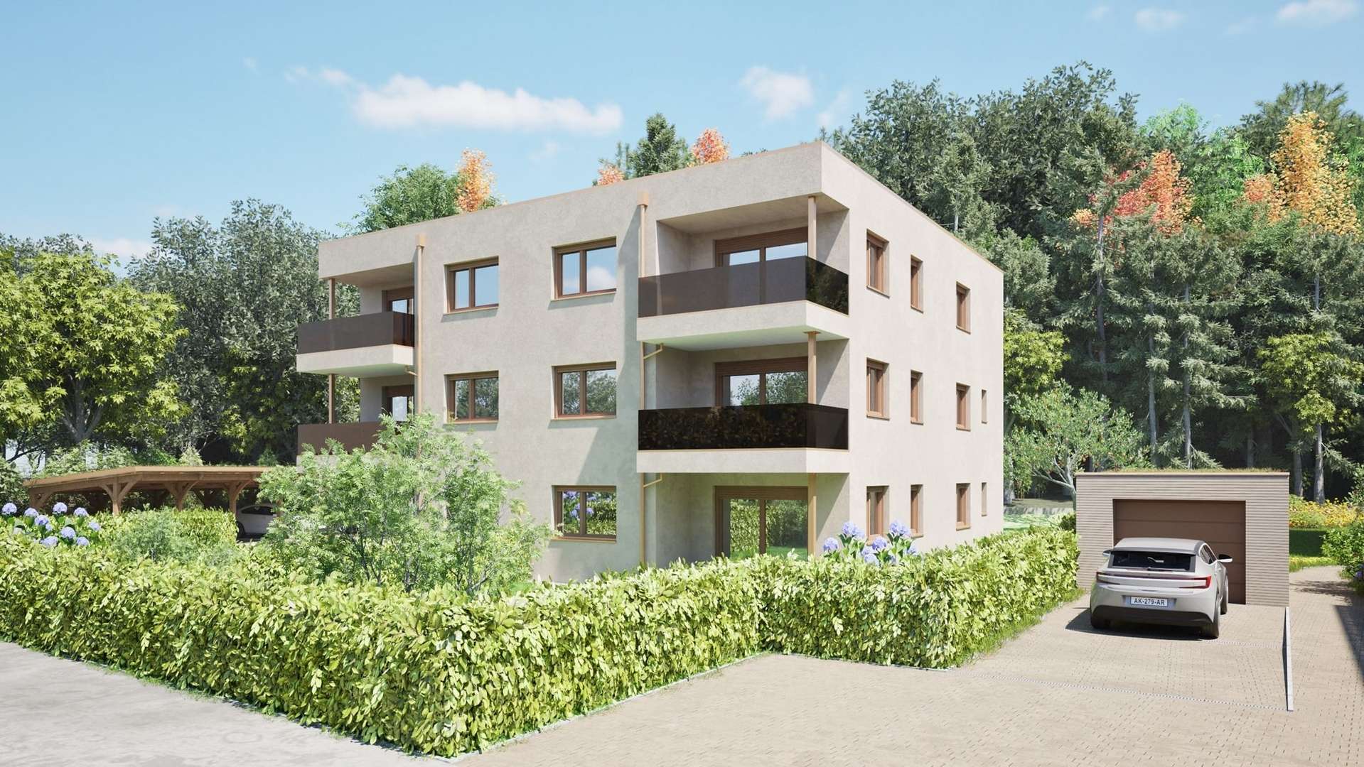 Außenansicht Visualisierung - Etagenwohnung in 92637 Weiden mit 69m² kaufen