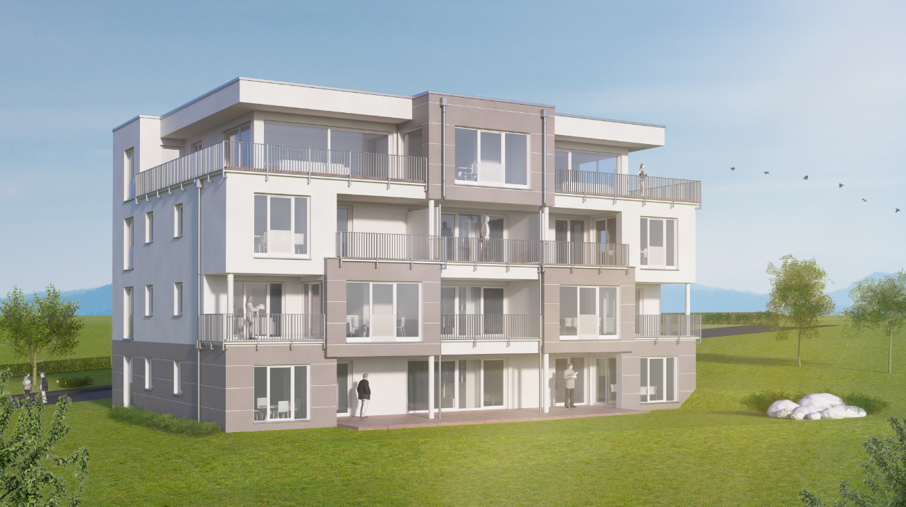 Visualisierung Außenansicht - Etagenwohnung in 95652 Waldsassen mit 94m² kaufen