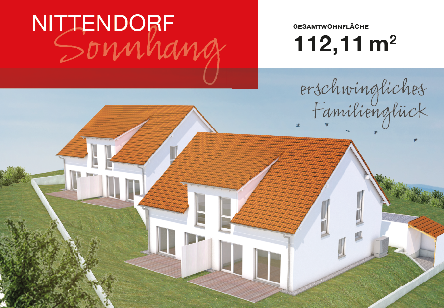 Außenvisualisierung - Doppelhaushälfte in 93152 Nittendorf mit 112m² kaufen