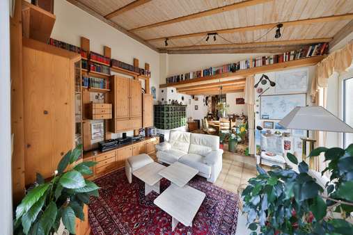 Wohnzimmer - Doppelhaushälfte in 90411 Nürnberg mit 100m² kaufen