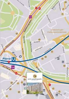 Lageplan - Etagenwohnung in 90443 Nürnberg mit 25m² kaufen