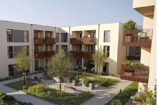 Animation Hofansicht - Wohnung in 92421 Schwandorf mit 48m² kaufen