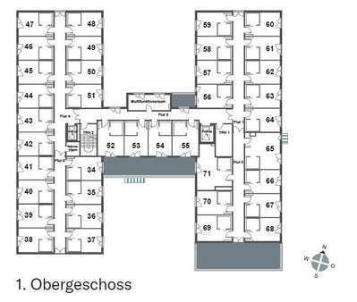 Betreutes Wohnen PLUS Grundriß 1.OG  - Wohnung in 92353 Postbauer-Heng mit 26m² kaufen