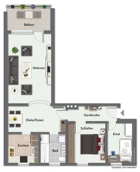 Grundriss - Dachgeschosswohnung in 92318 Neumarkt mit 82m² kaufen
